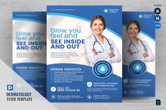 Download Dermatology Clinic Promotional Flyer - Dermatology clinic Collection