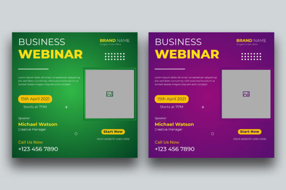 Download Social Media Post for Business Webinar - Media post Collection