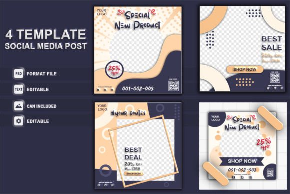 Download Set Social Media Post Promotion Sale Ads - Media post Collection