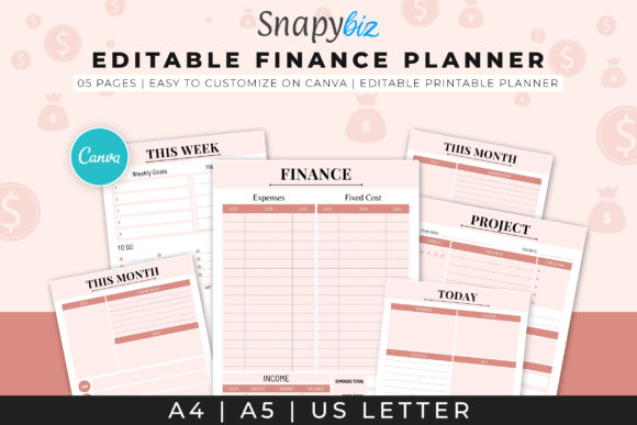 Download Finance Canva Editable Planner - Finance canva Collection