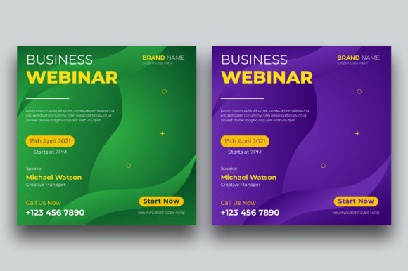 Download Social Media Post for Business Webinar - Media post Collection