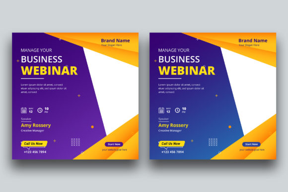 Download Social Media Post for Business Webinar - Media post Collection