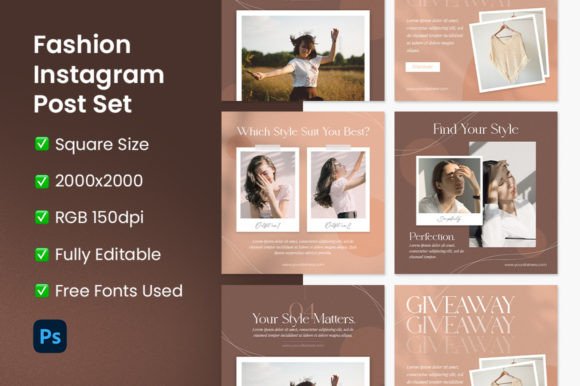Download Fashion Social Media Post Set - Media post Collection