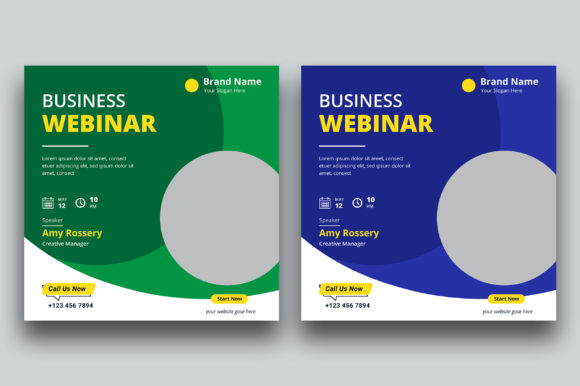Download Social Media Post for Business Webinar - Media post Collection