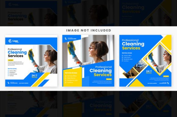 Download Cleaning Service Social Media Post Set - Media post Collection