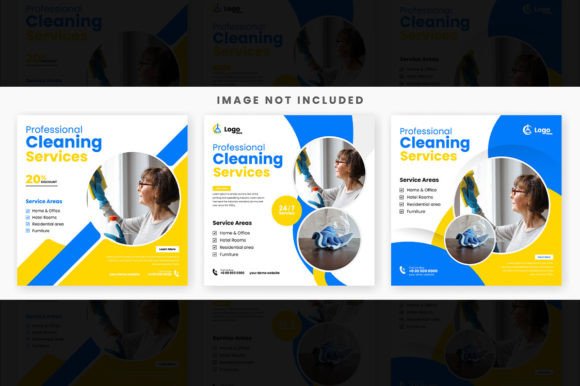 Download Cleaning Service Social Media Post Set - Media post Collection
