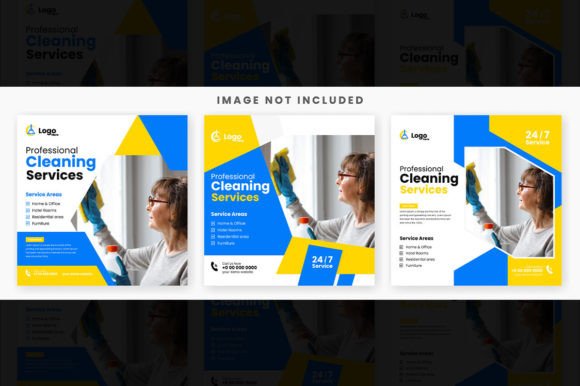 Download Cleaning Service Social Media Post Set - Media post Collection